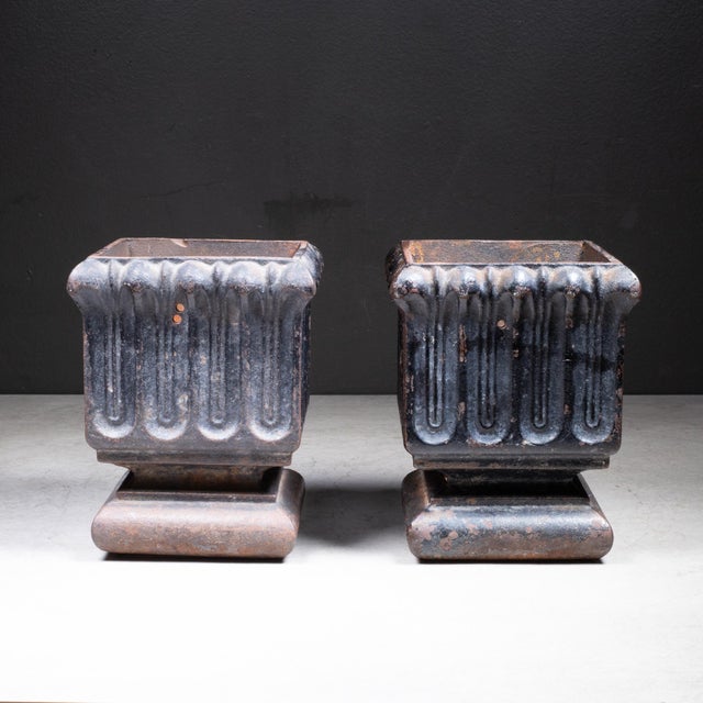 19th C. Architectural Cast Iron Column or Post Bases c.1890 For Sale - Image 4 of 8