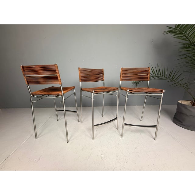 Animal Skin Miss B Bar Stools by Tito Agnoli, Italy, 1997, Set of 3 For Sale - Image 7 of 18