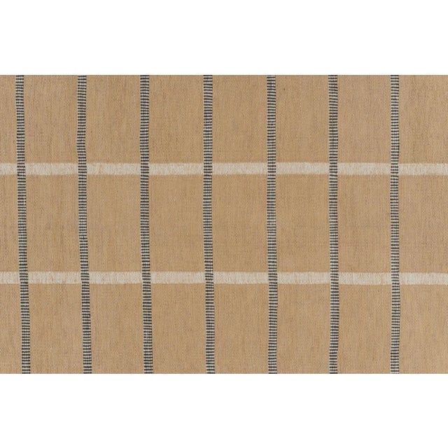 2020s Beige Plaid Indoor Outdoor Polyester Rug, 9' X 12' For Sale - Image 5 of 11