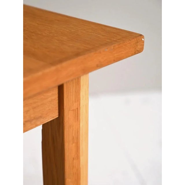 1980s Oak Square Coffee Table For Sale - Image 5 of 8