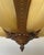 1930s Puritan 5-Light Flush Mount Copper-Plate Art Deco Chandelier, Slip Shades For Sale - Image 4 of 8