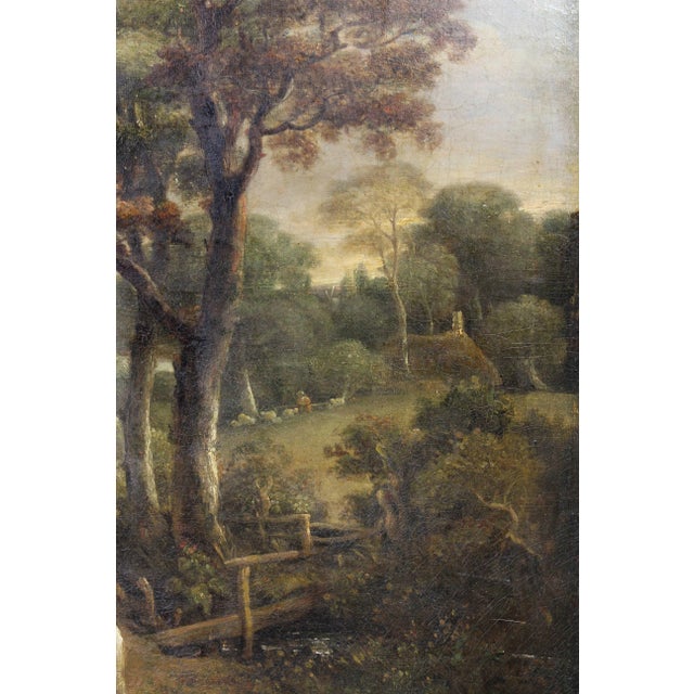 Country scene along a road and landscape with people. Very nicely done and nice decoration.