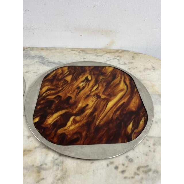 Plastic Mid-Century Italian Acrylic Trays, 1960s, Set of 2 For Sale - Image 7 of 9