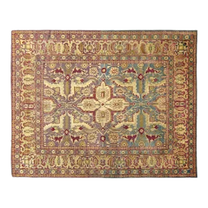 Antique Indian Agra Oriental Rug, Room Size, W/ Central Medallion