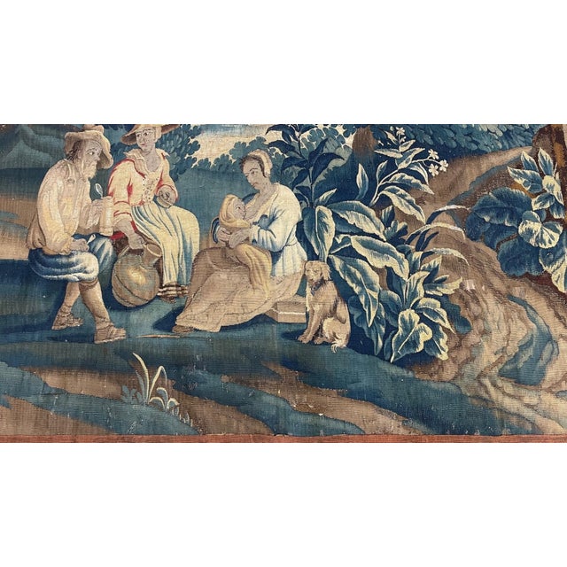 19th Century 17th Century FrenchTapestry - 7'10" x 8'7" For Sale - Image 4 of 12