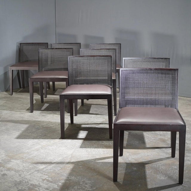 Poliform Valentina attributed to Carlo Colombo Dining Chairs, Set of 4 For Sale - Image 6 of 7