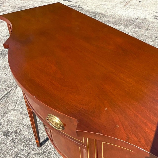 Wood Late 20th Century Vintage Regency Baker Hepplewhite Mahogany Sideboard For Sale - Image 7 of 12