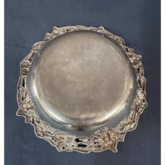 Early 20th Century Early 20th Century Sterling Silver Floral Bowl For Sale - Image 5 of 6