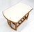 Bamboo Rattan Side End Table Mid Century Modern c1970s White Laminate Top MINT