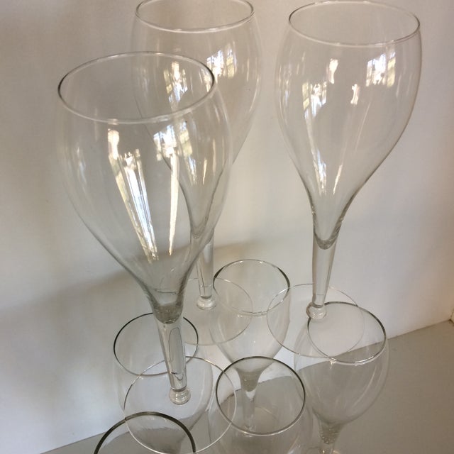 Crisa Hand Blown Crystal Tulip Style Champagne Glasses Set of 8