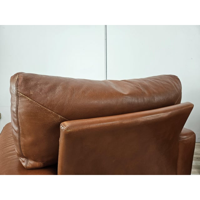 Osaka Brown Leather Armchairs by Moroso, 1980, Set of 2 For Sale - Image 17 of 18