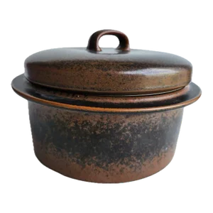 1970s Ulla Procopé Arabia of Finland "Ruska" Round Covered Casserole