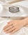 Traditional Late 20th Century Size 6.5 18K White Gold Hidalgo Interchangeable Floral Jacket Diamond Band Ring For Sale - Image 3 of 3
