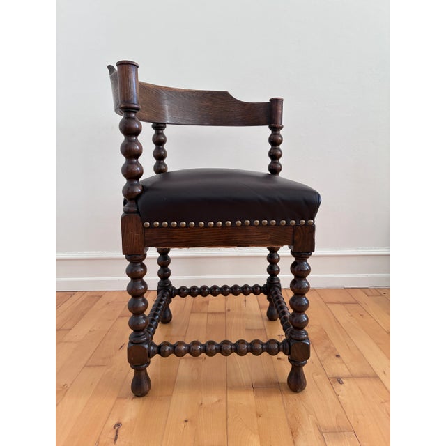 Antique Edwardian Bobbin Corner Chair, English 1900 For Sale - Image 10 of 14