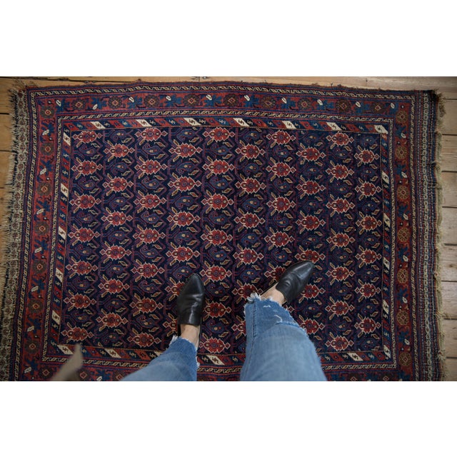 Textile Antique Afshar Rug - 3'11" x 5'5" For Sale - Image 7 of 9