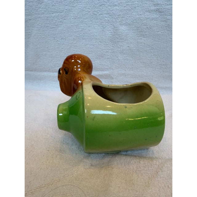 1940s Porcelain Hound Dog Puppy Planter For Sale In Los Angeles - Image 6 of 10