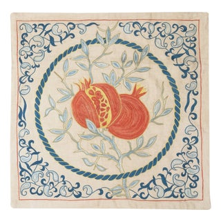 20"x20" 100% Silk Cushion Cover. Embroidered Lace Pillow. Modern Toss Pillow For Sale