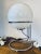 Mid-Century Modern Vintage Space Age Table Lamp with Chrome Frame and Pickled Glass Ball, 1960s For Sale - Image 3 of 18