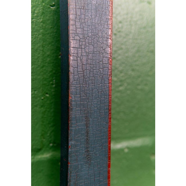 Paint Incredibly Unique American 19th Century Painted Pool | Billiard | Snooker Cue Rack For Sale - Image 7 of 16