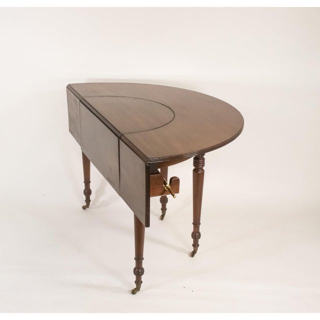Early 19th Century English Regency Period Mahogany Horseshoe Hunt Social Table With Custom Storage For Sale - Image 5 of 11