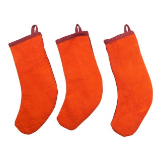 Pair Boho Kilim Christmas Ornament Socks For Sale