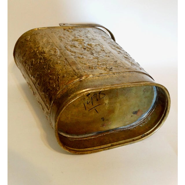 Early 20th-Century English Embossed Gilt Brass Umbrella / Stick Stand For Sale - Image 11 of 12