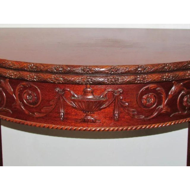 Rare semicircular wall table, foldable for card games. The design of this table is shown in the style manual On page 225,...