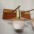 Mid-Century Modernist Dual-Head Brass & Frosted Glass Sconce on Teakwood For Sale - Image 4 of 11