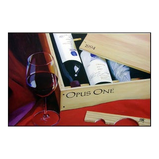 Thomas Stiltz "Treasure Chest" Wine Hand Signed Special Proof Giclee on Canvas For Sale