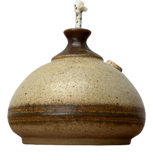 Mid-Century Danish Studio Pottery Oil Lamp from Bjergard, 1960s
