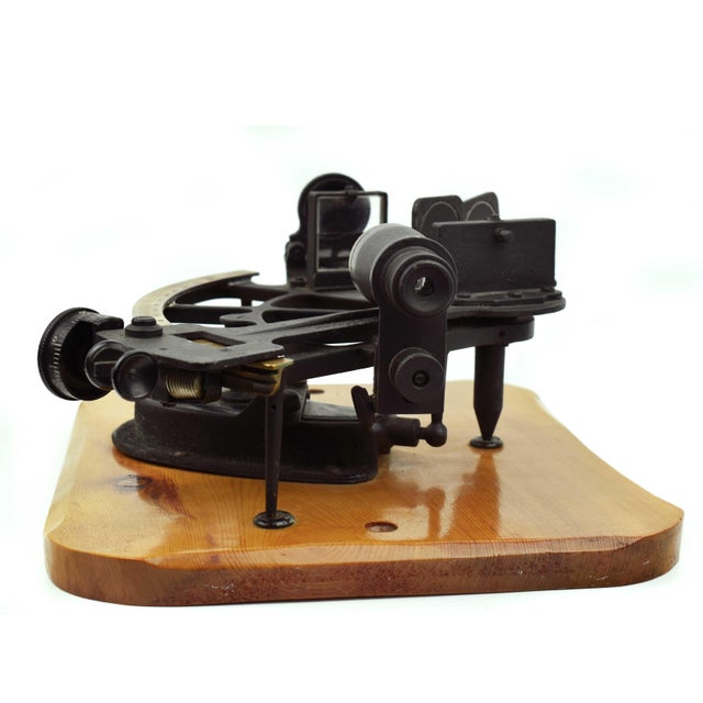 Wood Authentic 1944 Leupold & Stevens Instruments Sextant Ship Navigator Wall Decor Usa For Sale - Image 7 of 12