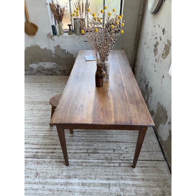 Oak Farmhouse Table with Spindle Legs, 1950 For Sale - Image 11 of 18