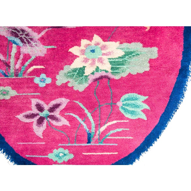 Early 20th Century Oval Chinese Art Deco Rug For Sale - Image 10 of 13