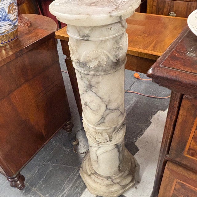 Antique Liberty Illuminated Alabaster Column, 1920s For Sale - Image 11 of 15