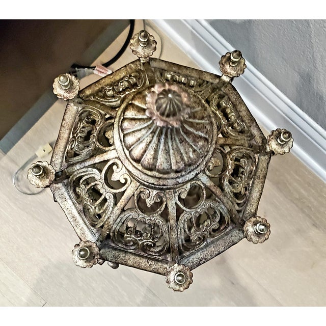 Add a striking architectural focal point to your space with this dramatic Gothic Revival lantern floor lamp. Originally...