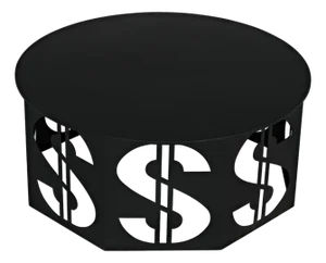 NOIR Dollar Coffee Table, Black Iron