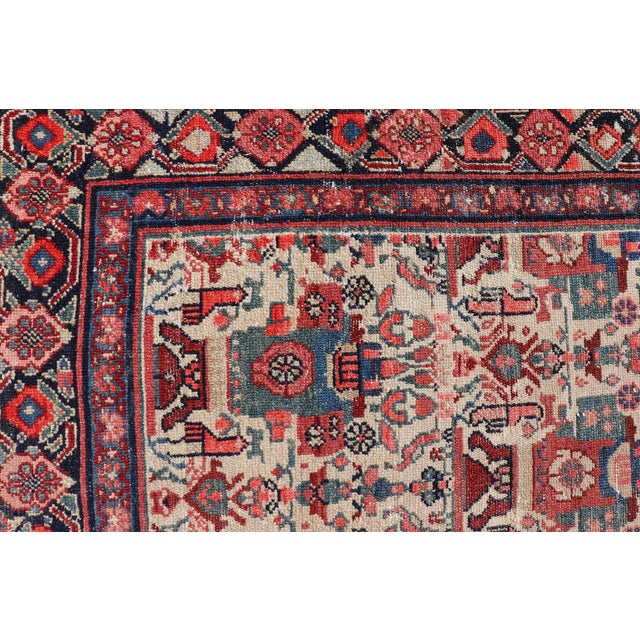 Early 20th Century Antique Persian Malayer Long Gallery Rug With Soft Ivory, Rich Red 5'3" X 15'7" For Sale - Image 5 of 12