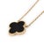 Art Deco 14k Gold Clover Leaf Black Onyx Necklace for Her, Protection Jewelry For Sale - Image 3 of 7