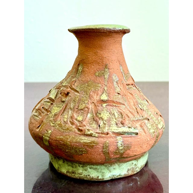 Mid-Century Modern Vintage Studio Pottery Vase For Sale - Image 3 of 7
