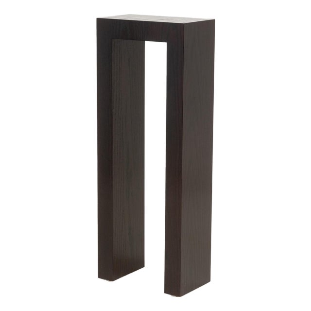 Contemporary Ebonized Wood Pedestal For Sale