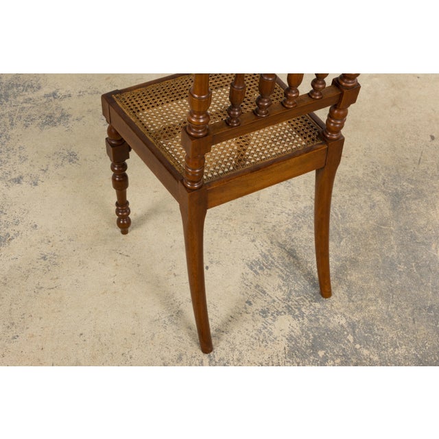 19th Century French Louis XIII Walnut Dining Chairs W/ Cane Seats - Set of 12 For Sale - Image 11 of 18