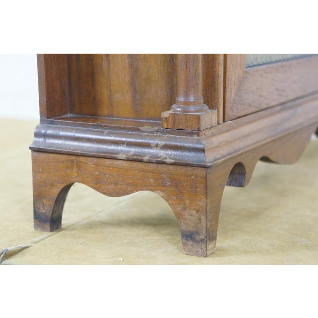 Mason & Sullivan West German Oak Pillar & Scroll Shelf Mantel Clock 31" For Sale - Image 12 of 17