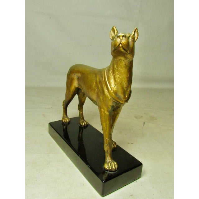 Vintage Gilt Metal Doberman Figurine For Sale - Image 16 of 16
