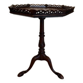 Vintage Chippendale Mahogany Octagonal Tea Table | Louis E. Rose Fine Furniture, Newark Nj For Sale