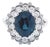 Natural Sapphire Diamond Ring 14k W Gold 5.81 TCW Certified For Sale