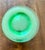 These eight salad or dessert plates are translucent green glass plates, known as Uranium Glass or Vaseline Glass. Made by...