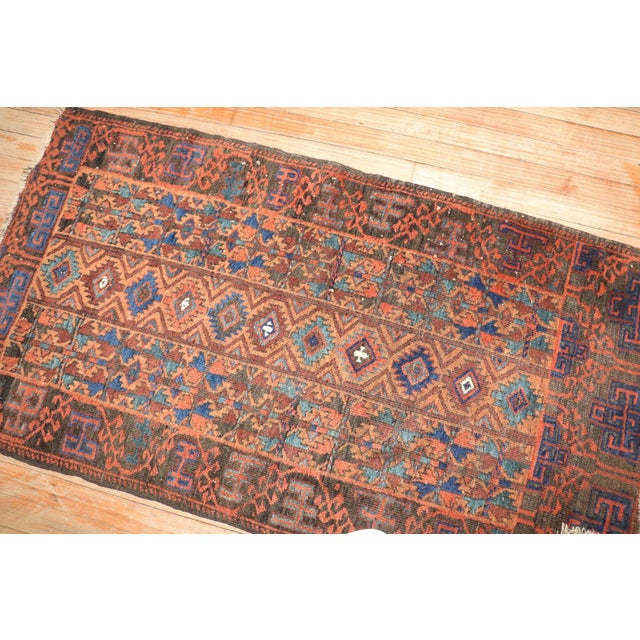 19th Century Balouch Scatter Tribal Rug - 2'6" x 4'8" For Sale - Image 4 of 5
