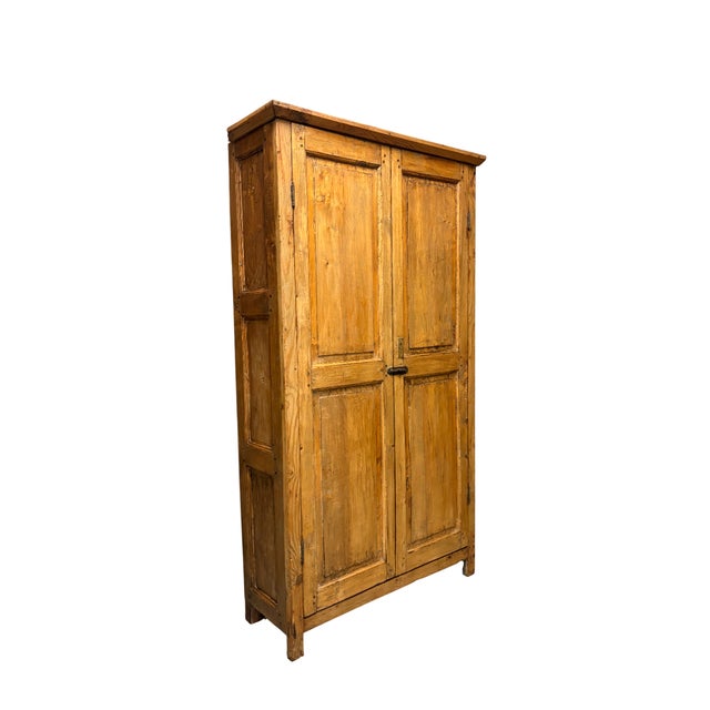 Rustic Antique Poplar Cabinet, 1890s For Sale - Image 3 of 4
