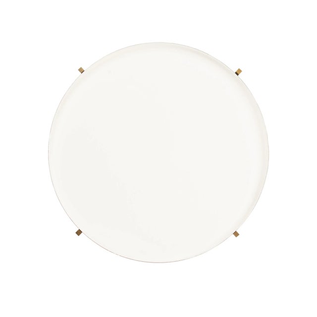 Round 5 Tier Etagere in White & Brass For Sale - Image 4 of 7