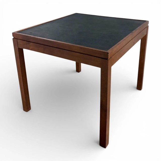 Mid-Century Modern Side Table with Black Inset Top For Sale - Image 9 of 9